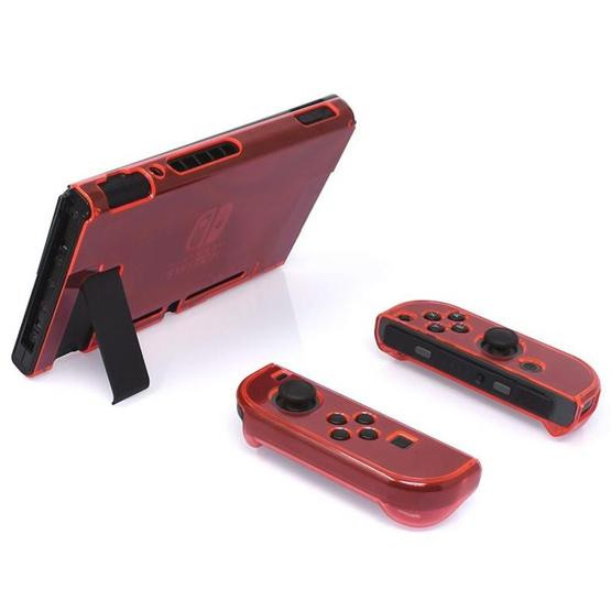 Hard PC Protection Cover for Nintendo Switch NS Case Detachable Crystal Plastic Shell Console Controller Accessories(Red)