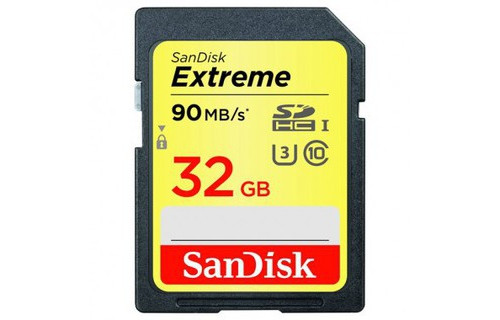 Sandisk 32GB Extreme 90MB/s SDHC