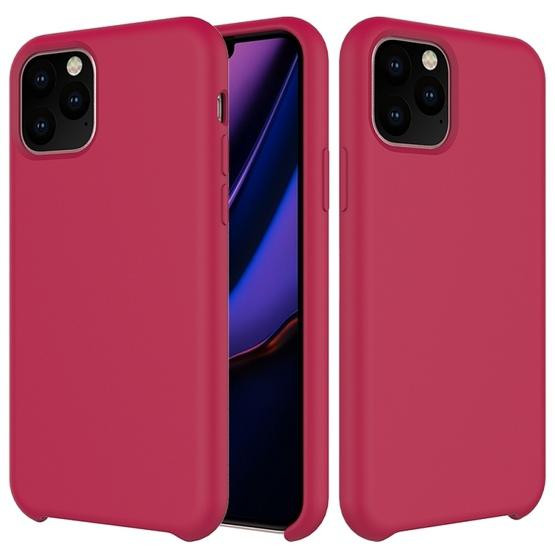 Solid Color Liquid Silicone Shockproof Case For Iphone 11 Pro Rose Red Solid Color Liquid Silicone Shockproof Case For Iphone 11 Pro Rose Red