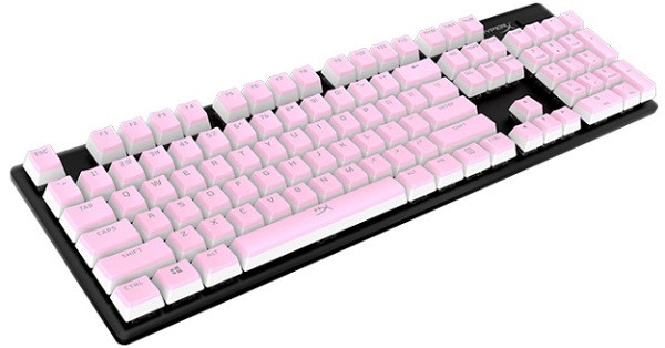 HyperX 104 Keys PBT Mechanical Keyboard Pudding Keycaps Pink