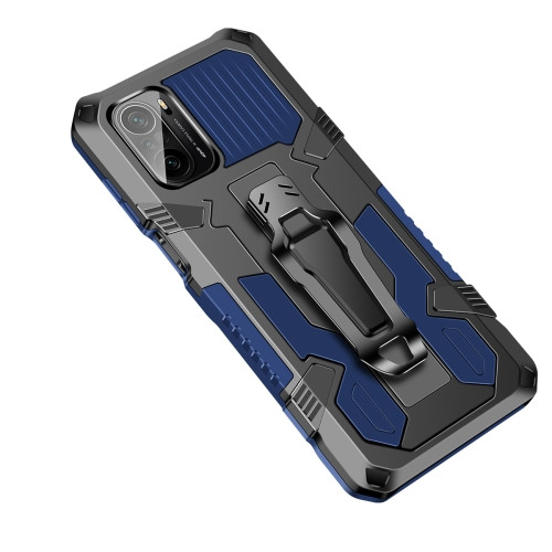 Armor Warrior Shockproof PC + TPU Protective Case for Xiaomi Poco F3 (Blue)