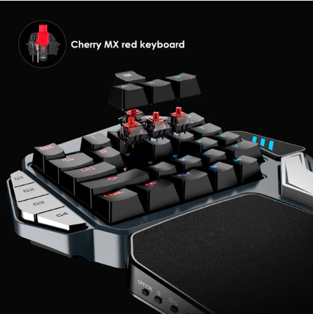 GameSir Z1 Cherry MX  Switch One-handed Bluetooth & Wired Gaming Keyboard (Cherry MX Red)