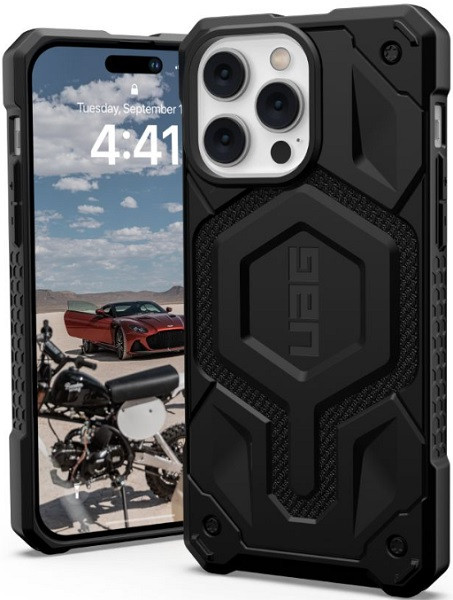 UAG Monarch Pro Kevlar Magnetic Premium Casing With Built-in Magnet Case for iPhone 14 Pro Max (Black)