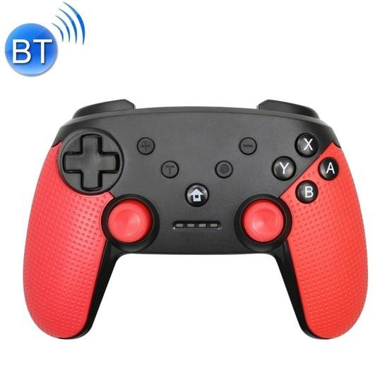 Wireless Bluetooth Game Controller Gamepad for Switch Pro, Support Turbo Function (Red)