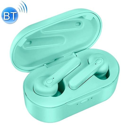 DT-5 IPX Waterproof Bluetooth 5.0 Wireless Bluetooth Earphone with Magnetic Charging Box(Green)