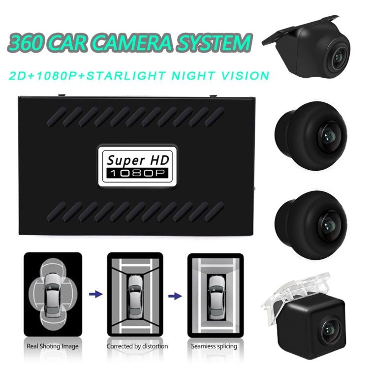 Car DVR - DV360B 360 Seamless Surround View  (2D+1080P Starlight Night Vision)