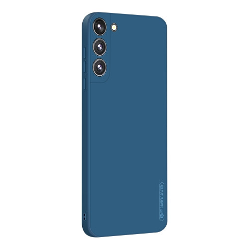 PINWUYO Liquid Silicone TPU Phone Case for Samsung Galaxy S22 Plus (Blue)