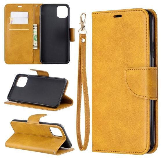 Retro Lambskin Texture Pure Color Horizontal Flip Pu Leather Case For Iphone 11 Pro Max Yellow Retro Lambskin Texture Pure Color Horizontal Flip Pu Leather Case For Iphone 11 Pro Max Yellow