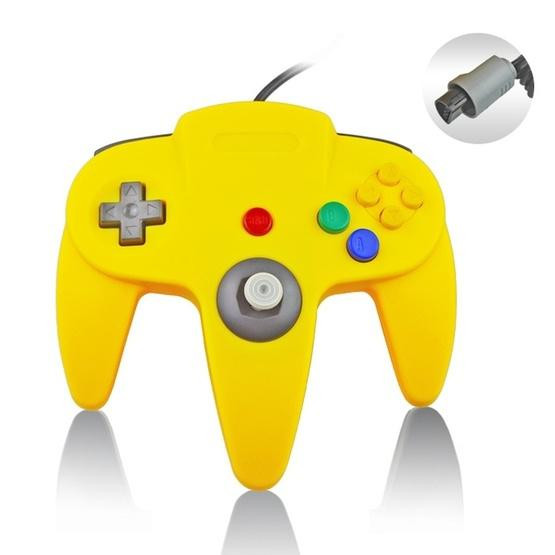 yellow nintendo 64 controller