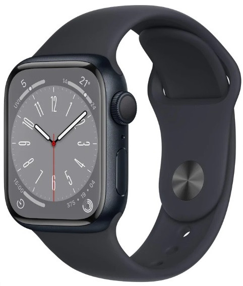 Apple Watch Series 8 GPS 45mm Midnight Aluminium Case with Midnight Sport Band