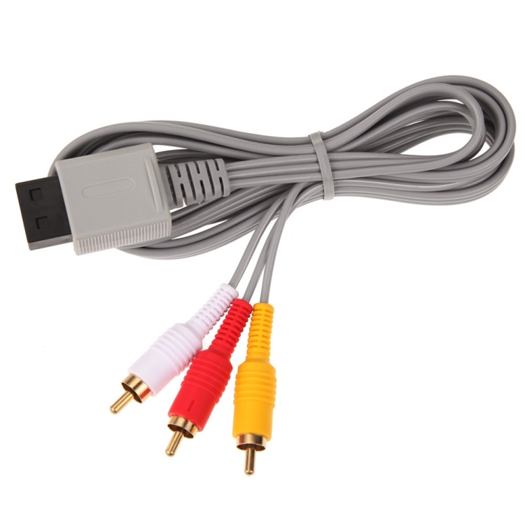 1.8m Component cable Audio Video AV Composite 3 RCA Cable 480p video output for Nintendo Wii console