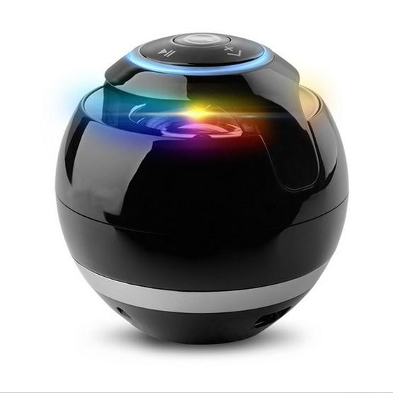 T&G A18 Ball Bluetooth Speaker with LED Light Black