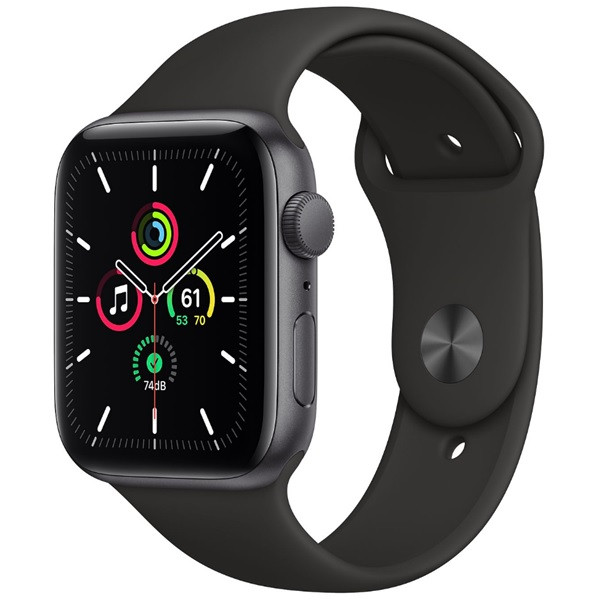 Apple Watch SE GPS + Cellular 44mm Space Gray Aluminium Case with Black Sport Band