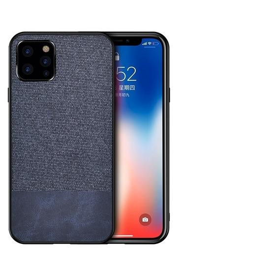 Etoren Com Shockproof Splicing Pu Cloth Protective Case For Iphone 11 Pro Max Blue Etoren Com Shockproof Splicing Pu Cloth Protective Case For Iphone 11 Pro Max Blue