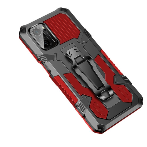 Armor Warrior Shockproof PC + TPU Protective Case for Xiaomi Poco F3 (Red)