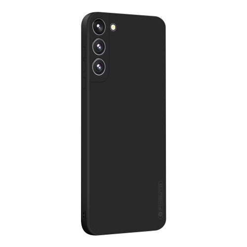 PINWUYO Liquid Silicone TPU Phone Case for Samsung Galaxy S22 Plus (Black)