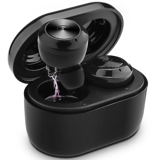 BTH-A6 Wireless Bluetooth 5.0 Earphone with Magnetic Charging Box (Black)