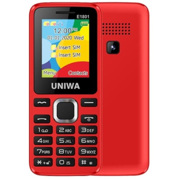 UNIWA E1801 2G Dual Sim Mobile Phone Red