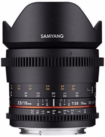 Samyang 16mm T/2.6 ED AS UMC VDSLR (Canon EF Mount)