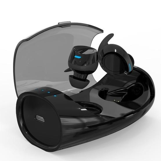 Universe Sweat-proof Earbuds Sports Wireless Bluetooth V4.2 Stereo Headset with Charging Case Black