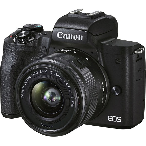 Canon EOS M50 Mark II Twin Kit (15-45mm f/3.5-6.3) & (22mm f/2) Black