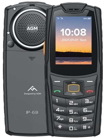 AGM M6 4G Dual Sim Rugged Phone 128MB Black (48MB RAM) - RU Version