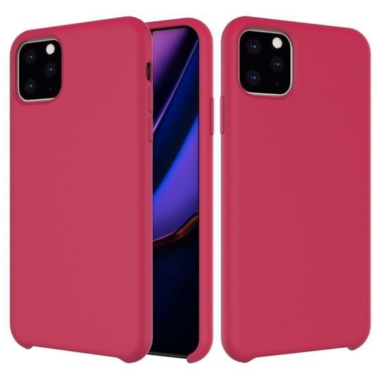 Etoren Com Solid Color Liquid Silicone Shockproof Case For Iphone 11 Pro Max Rose Red