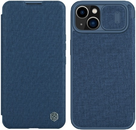 NILLKIN QIN Series Pro Leather Phone Case for iPhone 14 (Blue)