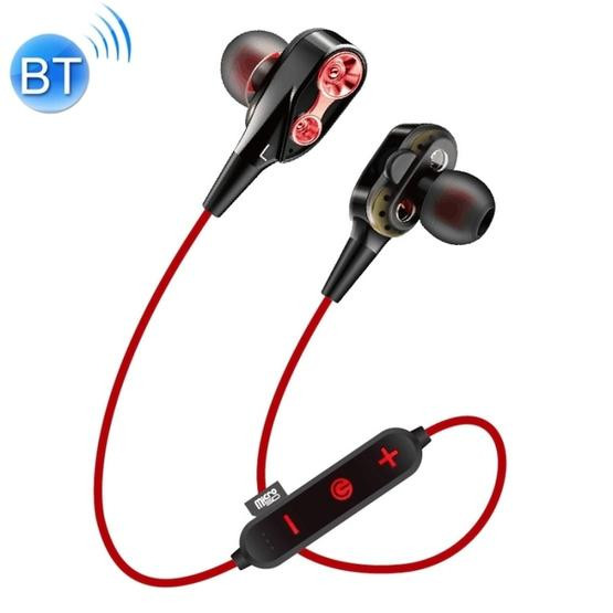 MG-G23 Portable Sports Bluetooth V5.0 Bluetooth Headphones with 4 Speakers (Red)