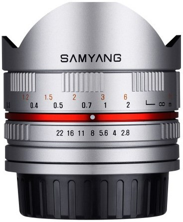 Samyang 8mm f/2.8 Fisheye Lens CS II Silver (Sony E Mount)