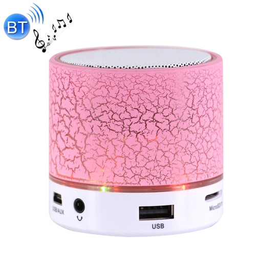 A9 Mini Portable Bluetooth Stereo Speaker, with Built-in MIC & LED (Pink)