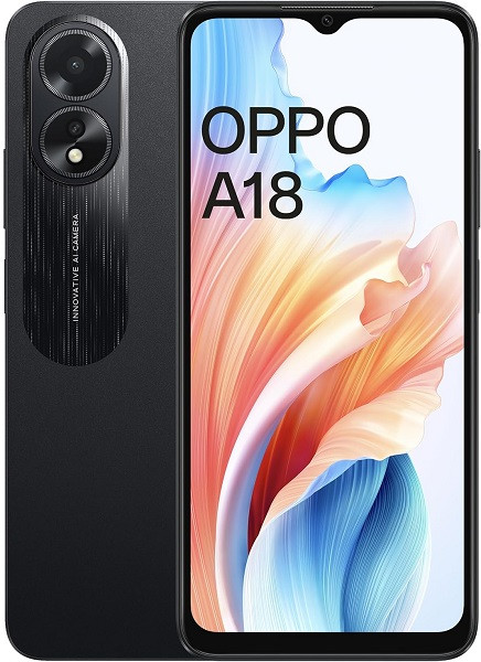 Oppo A18 CPH2591 Dual Sim 128GB Glowing Black (4GB RAM) - Global Version