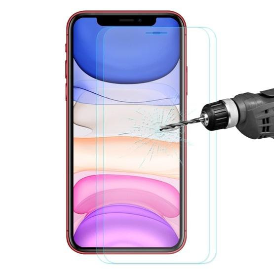 For iPhone 11 / iPhone XR 2 PCS ENKAY Hat-prince 0.26mm 9H 2.5D Curved Edge Tempered Glass Film