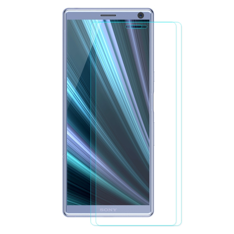 2 PCS ENKAY Hat-Prince 0.26mm 9H 2.5D Arc Edge Tempered Glass Protective Film for Sony Xperia 10