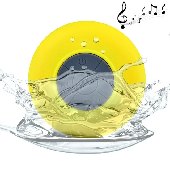 BTS-06 Mini Waterproof IPX4 Bluetooth V2.1 Speaker (Yellow)