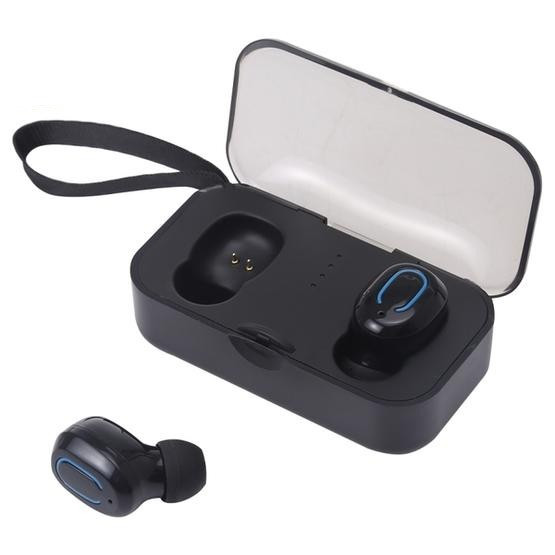 TI8S TWS Dazzling Wireless Stereo Bluetooth 5.0 Earphones with Charging Case (Black)