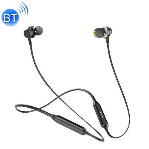 ipipoo GP-2 Quad-Core Dual-dynamic Drivers Sports Wireless Bluetooth V4.2 Earphone Neck Halter Style In-ear Headset Black