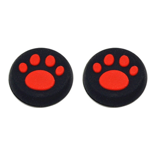 4 PCS Cute Cat Paw Silicone Protective Cover for PS4 / PS3 / PS2 / XBOX360 / XBOXONE / WIIU Gamepad Joystick(Red)