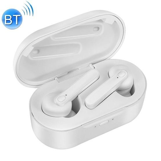 DT-5 IPX Waterproof Bluetooth 5.0 Wireless Bluetooth Earphone with Magnetic Charging Box(White)