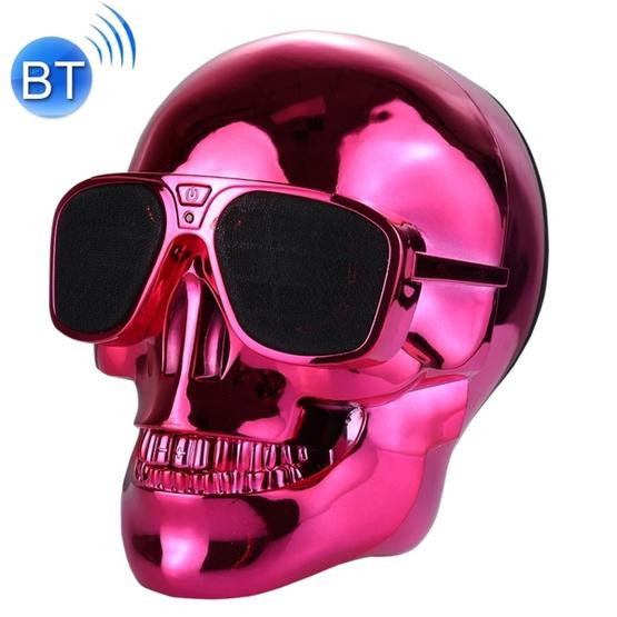 Sunglasses Skull Bluetooth Stereo Speaker(Red)