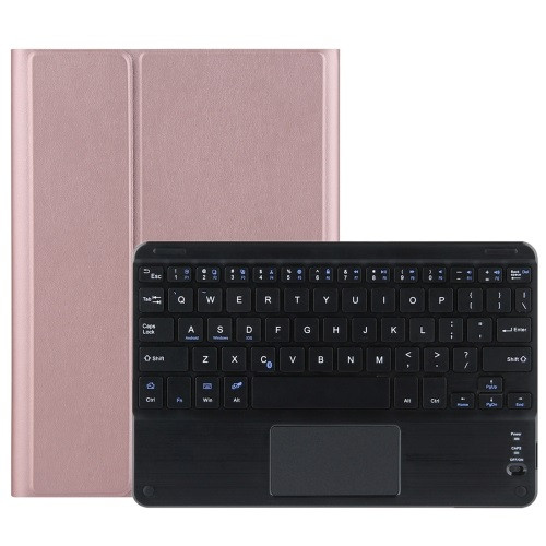 DY-P10-C 2 in 1 Removable Bluetooth Keyboard + Protective Leather Case with Touchpad & Holder for Lenovo Tab P10 (Rose Gold)
