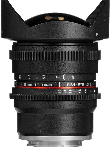 Samyang 8mm T3.8 Asph IF MC Fisheye Lens CS VDSLR (Nikon F Mount)
