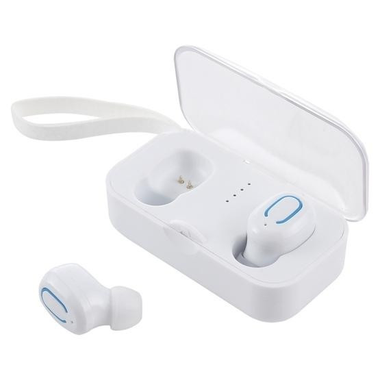 TI8S TWS Dazzling Wireless Stereo Bluetooth 5.0 Earphones with Charging Case (White)