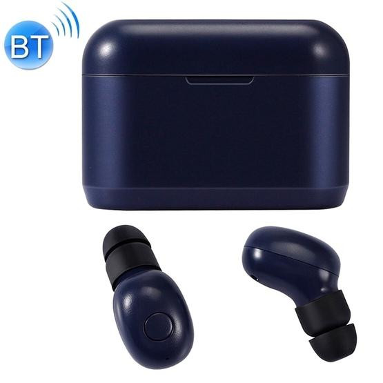 DT-4 IPX Waterproof Bluetooth 5.0 Wireless Bluetooth Earphone with Magnetic Charging Box(Dark Blue)