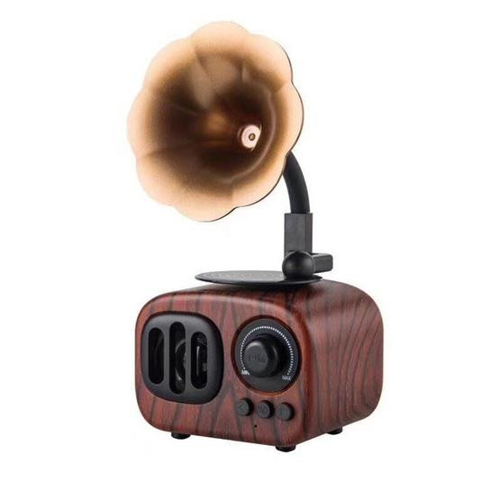 Retro Wood Portable Mini Bluetooth Speaker (Brown)