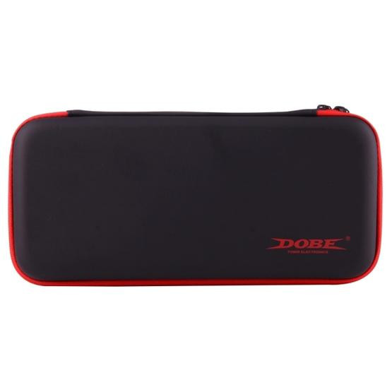 DOBE For Nintendo Switch Game Console Travel Carrying Storage Box Zipper Protective Bag Holder Shell(Black + Red)