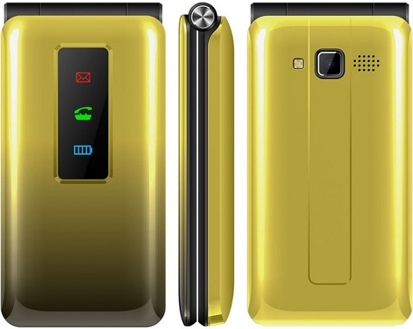 UNIWA T320E Flip Phone Dual Sim Yellow