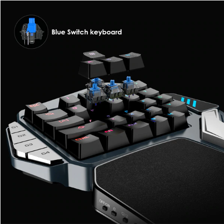 GameSir Z1 Cherry MX  Switch One-handed Bluetooth & Wired Gaming Keyboard (Cherry MX Blue)