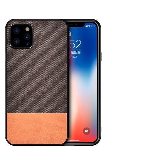 Shockproof Splicing Pu Cloth Protective Case For Iphone 11 Pro Red Shockproof Splicing Pu Cloth Protective Case For Iphone 11 Pro Red