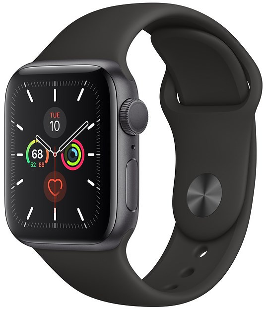 Apple Watch Series 5 44mm Gray With Black Sport Band (VF2)